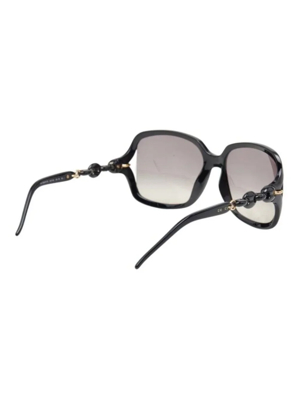 Gucci Marina Chain Gradient Lens Sunglasses Black Acetate Eyewear